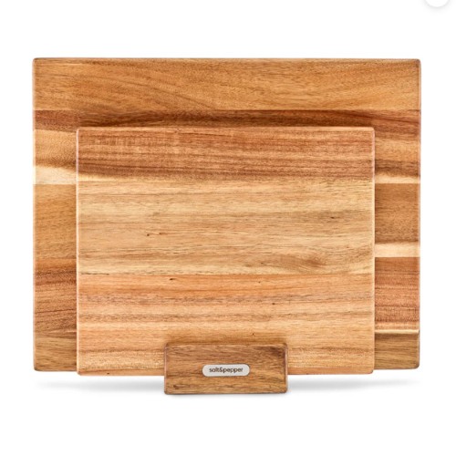 Noa Chopping Board Set With Stand - 3 Piece